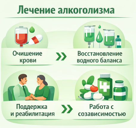 лечение алкоголизма в Рыльске этапы